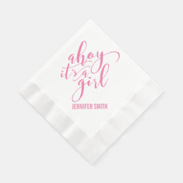 Servilleta De Papel Ahoy es un Chica en Baby Shower