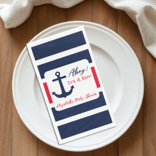 Servilleta De Papel ¡Ahoy es un chico! Baby Shower naumático