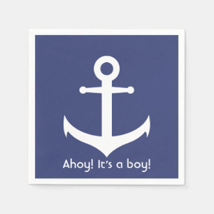 Servilleta De Papel ¡Ahoy! ¡Es un muchacho! Servilletas náuticas de