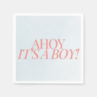 Servilleta De Papel Ahoy es un niño Baby Shower Napkins