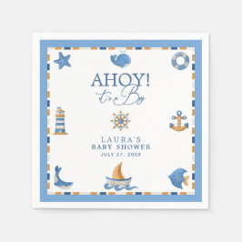 Servilleta De Papel Ahoy es un Niño Baño de Bebé Náutico Oceánico