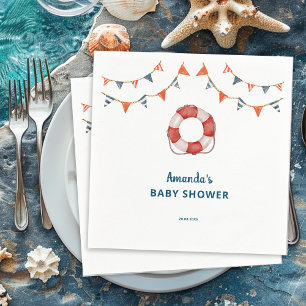 Servilleta De Papel Ahoy es un niño Ducha de bebé náutica