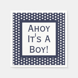Servilleta De Papel Ahoy Es Un Niño Polka Dot