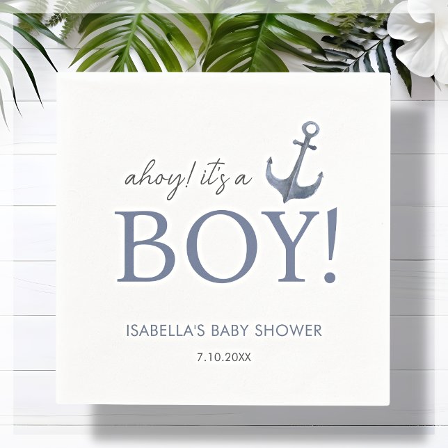 Servilleta De Papel ¡Ahoy! It's a Boy | BABY SHOWER (Subido por el creador)