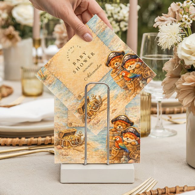 Servilleta De Papel Ahoy Matey Storybook Pirates Baby Shower (Subido por el creador)