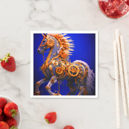 Servilleta De Papel Ai Steampunk Horse