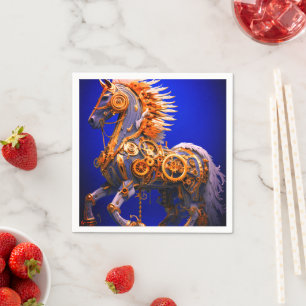 Servilleta De Papel Ai Steampunk Horse