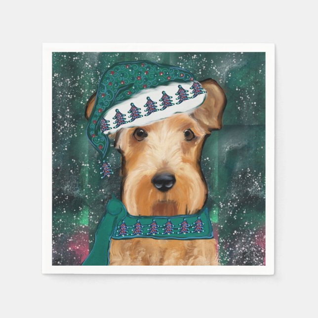 Servilleta De Papel Airedale Terrier  (Anverso)