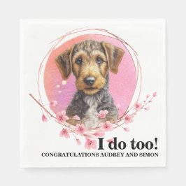 Servilleta De Papel Airedale Terrier Boda Napkins Con Foto De Perros