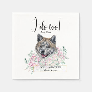 Servilleta De Papel Akita Dog Boda Cocktail Napkins