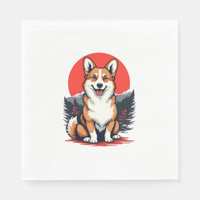Servilleta De Papel Akita Inu Dog (Anverso)
