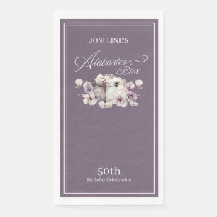 Servilleta De Papel Alabaster Box Purple Birday