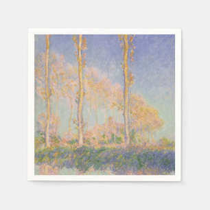 Servilleta De Papel Álamos, paisaje impresionista, Claude Monet