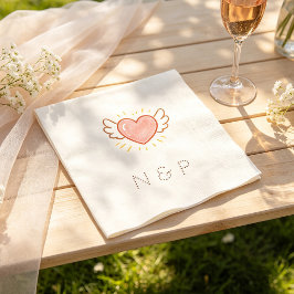 Servilleta De Papel Alas de Amor y Corazón Editables