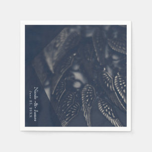 Servilleta De Papel Alas de Ángel Oscuro Festivas Gótica Glam Chic