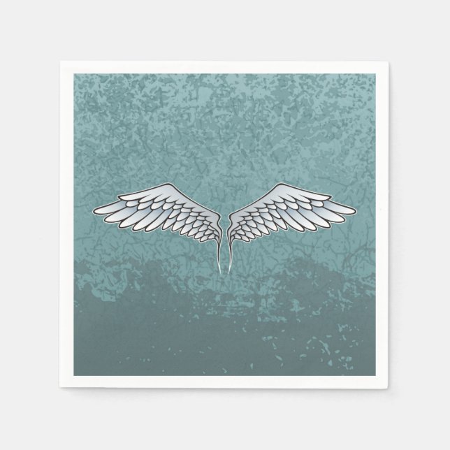 Servilleta De Papel Alas gris-azules (Anverso)