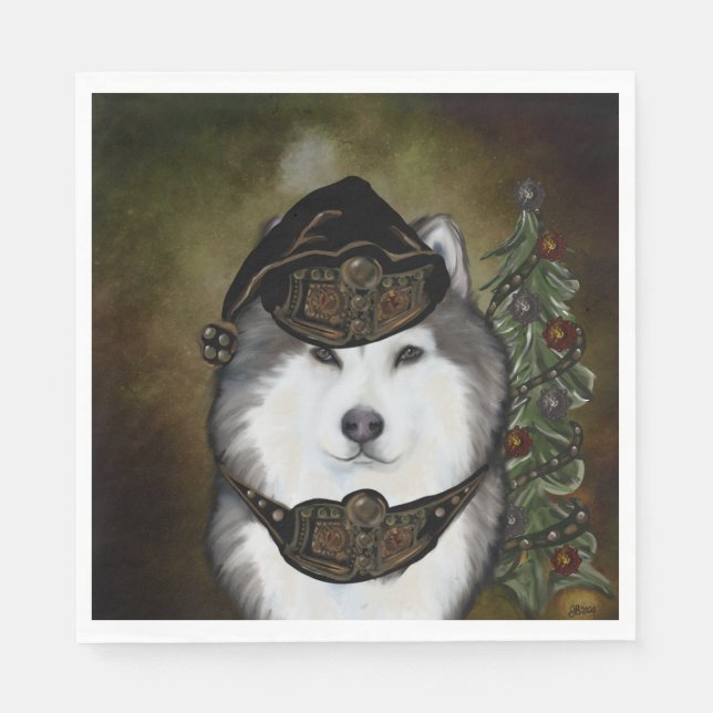 Servilleta De Papel Alaskan Malamute (Anverso)