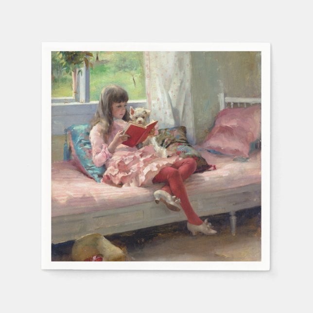 Servilleta De Papel Albert Edelfelt - Buenos amigos (Anverso)