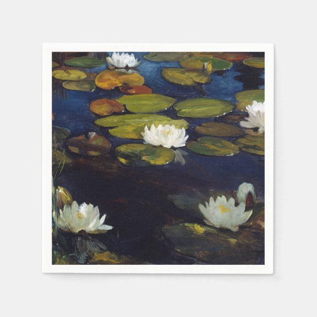 Servilleta De Papel Albert Edelfelt - Water Lilies, Estudio (Anverso)