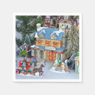 Servilleta De Papel Aldea de navidades en miniatura