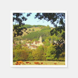 Servilleta De Papel Aldea medieval de las toallas de papel de Plazac