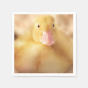 Servilleta De Papel Alegre bebé de Pascua de Pato Amarillo Duckland