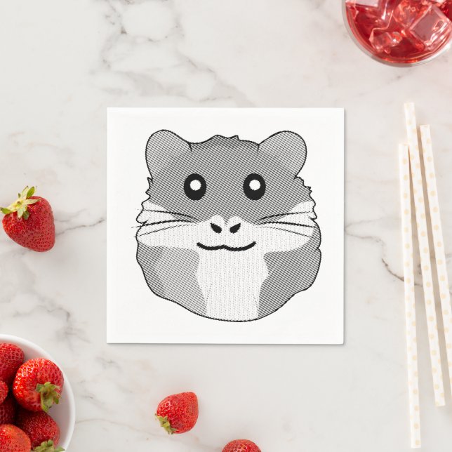 Servilleta De Papel Alegre Hamster Minimalista (In situ)