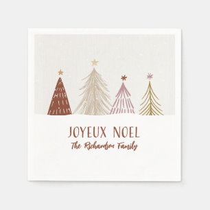 Servilleta De Papel Alegre Navidad Festiva Fiesta Chic
