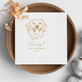 Servilleta De Papel Alegres personalizados de perro de la recuperación
