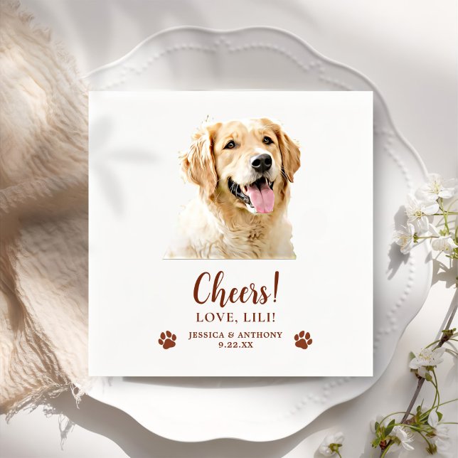 Servilleta De Papel Alegres personalizados de perro de la recuperación (Subido por el creador)