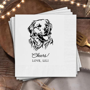 Servilleta De Papel Alegres personalizados de perro de la recuperación