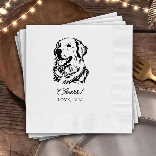 Servilleta De Papel Alegres personalizados de perro de la recuperación