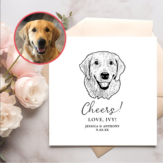 Servilleta De Papel Alegres personalizados de perro de la recuperación (Subido por el creador)