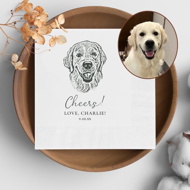 Servilleta De Papel Alegres personalizados de perro de la recuperación (Subido por el creador)