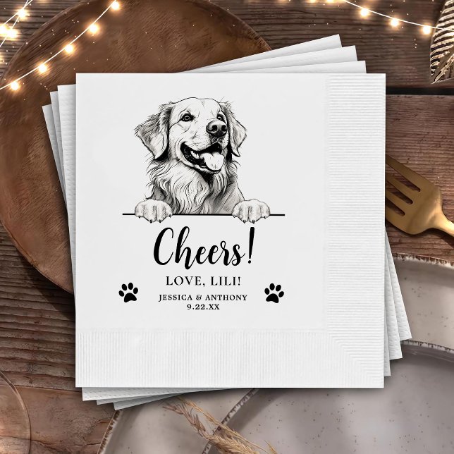 Servilleta De Papel Alegres personalizados de perro de la recuperación (Subido por el creador)