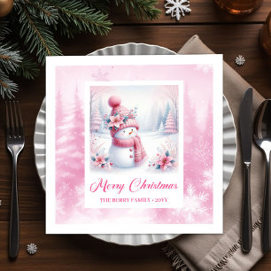 Servilleta De Papel Alegres Servilletas de Navidad de Muñeco de Nieve 