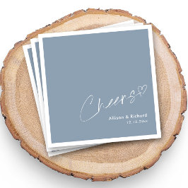 Servilleta De Papel Alegría azul turbia personalizada: tostada Boda
