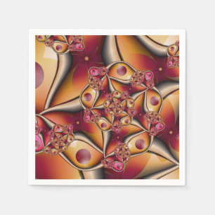 Servilleta De Papel Alegría colorida Resumen Naranja rojo Fantasía fra