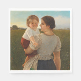 Servilleta De Papel Alegría de la madre (madre amorosa y hija)