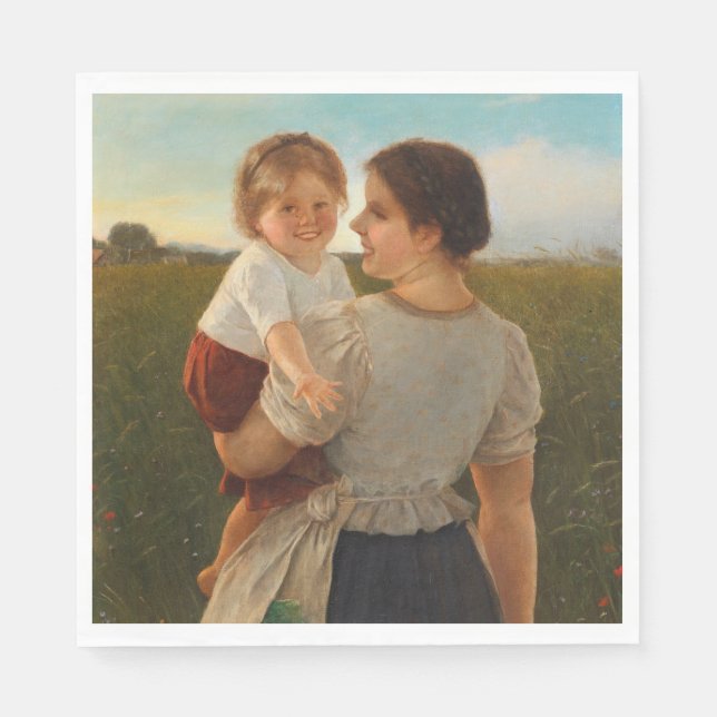 Servilleta De Papel Alegría de la madre (madre amorosa y hija) (Anverso)