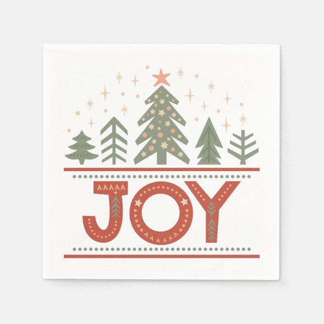 Servilleta De Papel Alegría de Navidad (Anverso)