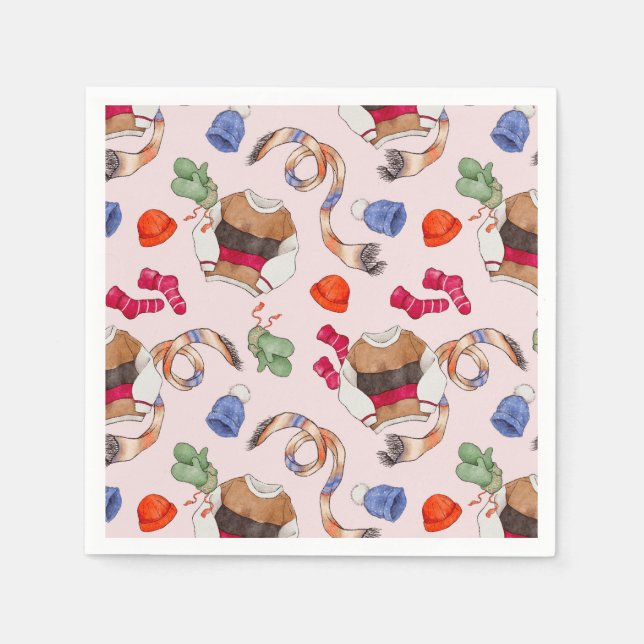 Servilleta De Papel Alegría de punto (rosa platino) - servilletas (Anverso)