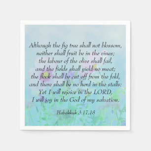Servilleta De Papel Alegría en el Señor - Habakkuk 3:17,18