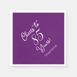 Servilleta De Papel Alegría morada de otoño a 85 años 85 cumpleaños