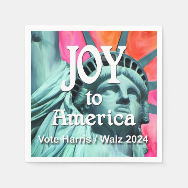 Servilleta De Papel Alegría para América Harris Walz (Anverso)