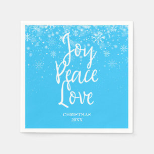 Servilleta De Papel Alegría Paz Amor Personalizados