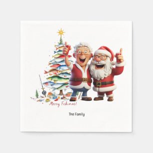 Servilleta De Papel ¡Alegría Santa por los aficionados a la pesca de N