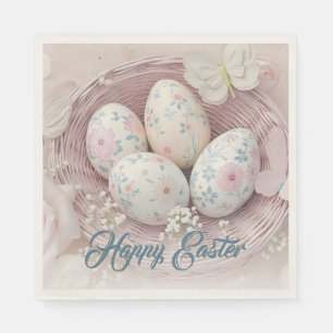 Servilleta De Papel Alegría suave de Pascua con motivo floral