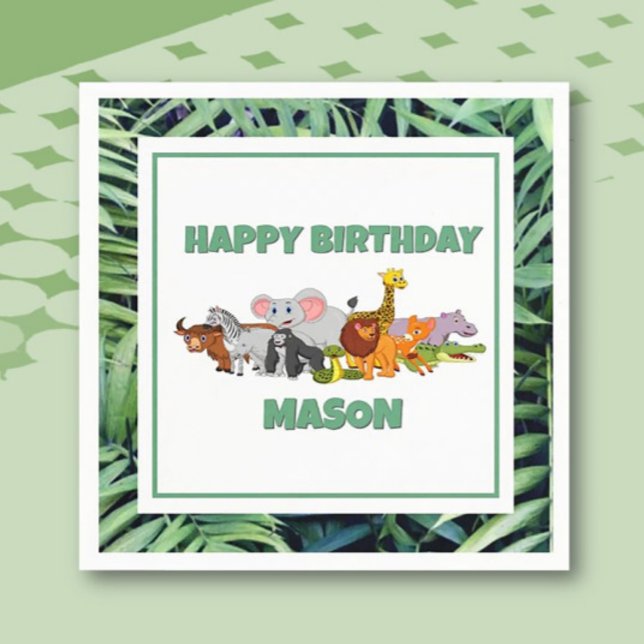 Servilleta De Papel ¡Aléjate! Papel de cumpleaños para animales de jun (Subido por el creador)