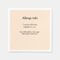 alerta de alergia alimentaria añadir nombre texto